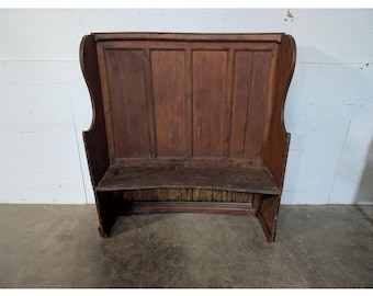Early 1800,s Scottish High Back Bench # 197298 Shipping is not a 1.00 Shipping is not free please contact us before purchase Thanks
