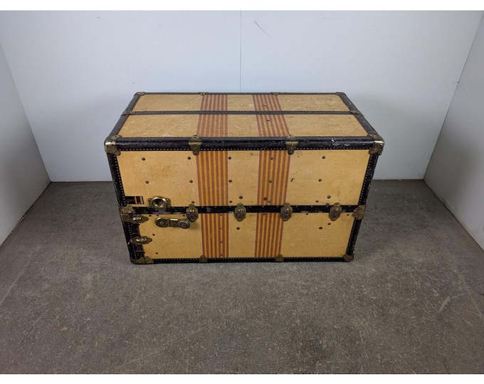 1900,s Steam Ship Wardrobe Trunk # 196346 Shipping is not a 1.00 Shipping is not free please contact us before purchase Thanks