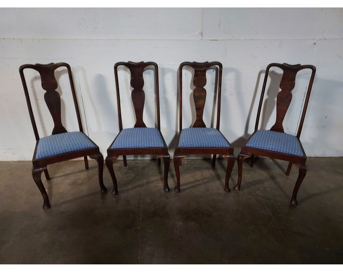 Set Of Four 1900,s Queen Ann Chairs # 194491 Shipping is not a 1.00 Shipping is not free please contact us before purchase Thanks