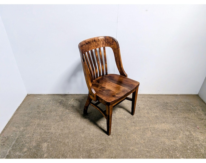 1940,s Curved Back Bankers Chair # 200754 Shipping is not a 1.00 Shipping is not free please contact us before purchase Thanks