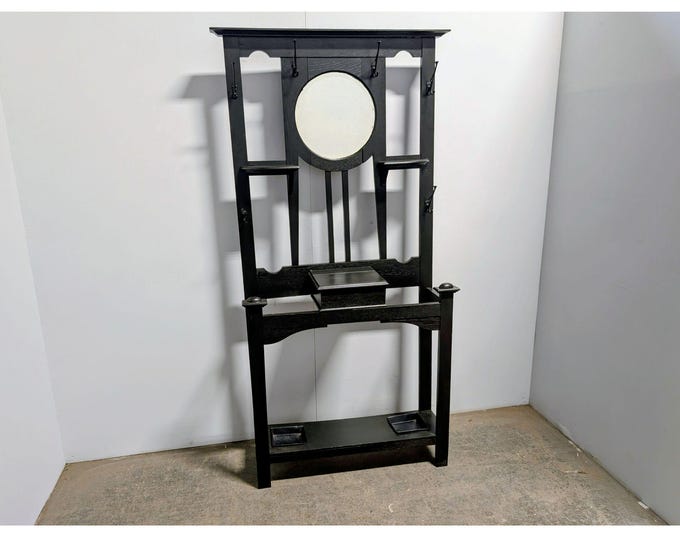 1920,s Oak Painted Hall Tree Stand # 201293 Shipping is not a 1.00 Shipping is not free please contact us before purchase Thanks