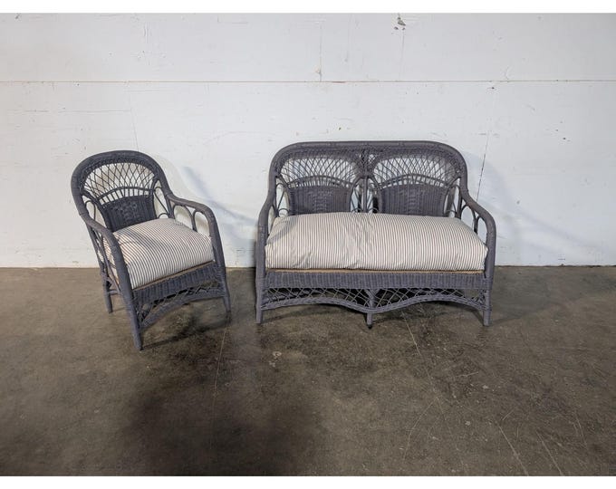 1930,s Wicker Chair And Settee # 196468 Shipping is not a 1.00 Shipping is not free please contact us before purchase Thanks