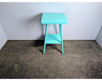 Simple 1920,s Oak Painted Two Tier Table # 198109 Shipping is not a 1.00 Shipping is not free please contact us before purchase Thanks