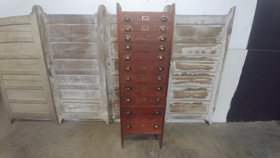 1900 S Multi Drawer Oak Cabinet 183151a Etsy