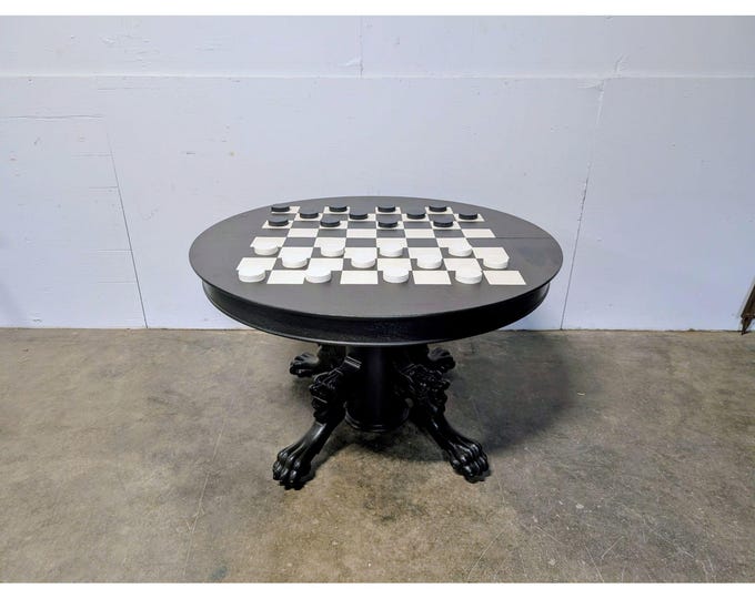 1880,s Oak Table Now A Fabulous Painted Game Table # 200837 Shipping is not a 1.00 Shipping is not free please contact us before purchase