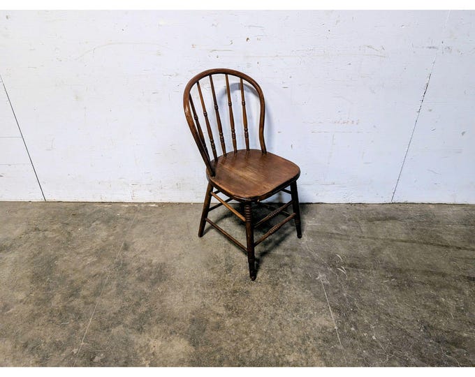 Mid 1800,s Oak Spindle Barrel Back Chair # 198826 Shipping is not a 1.00 Shipping is not free please contact us before purchase Thanks