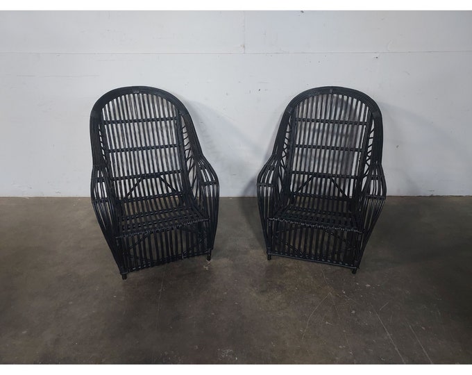 Pair Of 1920,s Split Reed Chairs # 192428 Shipping is not free please conatct us before purchase Thanks