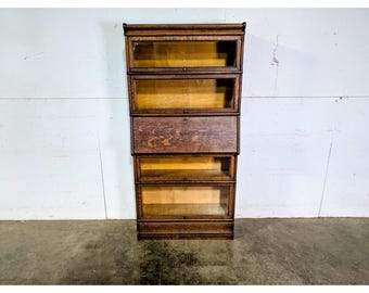 Rare 1920,s Four Tier Barrister Bookcase With Desk # 197900 Shipping is not a 1.00 Shipping is not free please contact us before purchase
