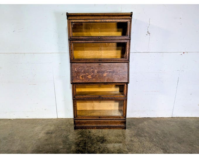 Rare 1920,s Four Tier Barrister Bookcase With Desk # 197900 Shipping is not a 1.00 Shipping is not free please contact us before purchase