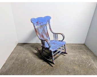 Mid 1800,s Oak Painted Rocking Chair # 198287 Shipping is not a 1.00 Shipping is not free please contact us before purchase Thanks