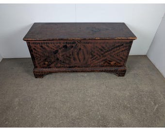 Early 1800,s Folk Art Trunk # 196712 Shipping is not a 1.00 Shipping is not free please contact us before purchase Thanks