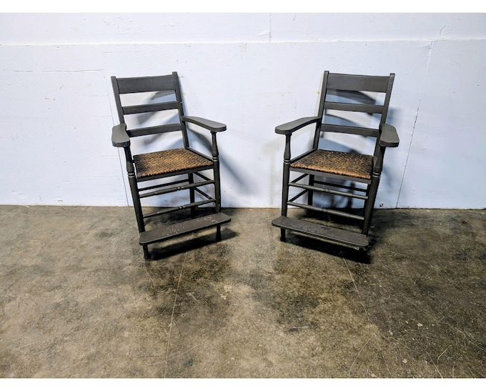 Pair Of 1880,s Billard Chairs # 201325 Shipping is not a 1.00 Shipping is not free please contact us before purchase Thanks