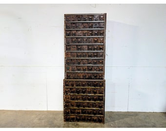 1900,s W C Heller Cabinet With 105 Drawers # 196499 Shipping is not a 1.00 Shipping is not free please contact us before purchase Thanks