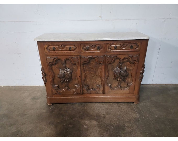 1840,s Marble Top Walnut Sideboard # 195105 Shipping is not a 1.00 Shipping is not free please contact us before purchase Thanks