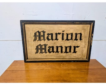 1900,s Double Sided Marion Manor Sign # 198183 Shipping is not a 1.00 Shipping is not free please contact us before purchase Thanks