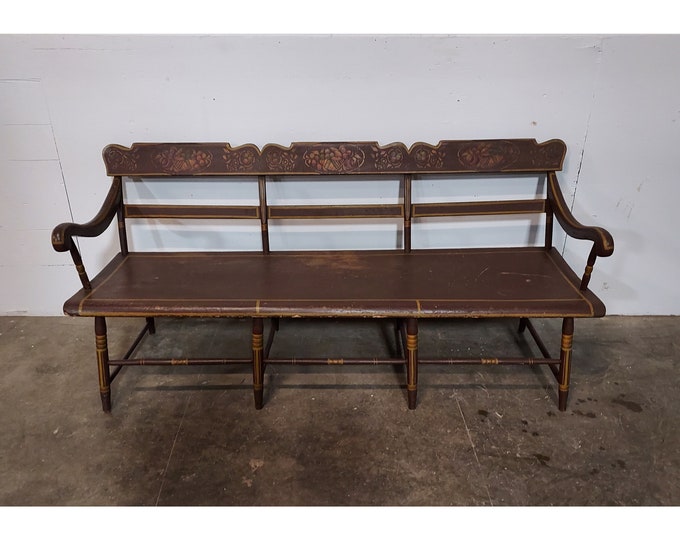 1840'S Pennsylvania Paint Decorated Bench # 185320 Shipping is not a 1.00 Shipping is not free please contact us before purchase Thanks