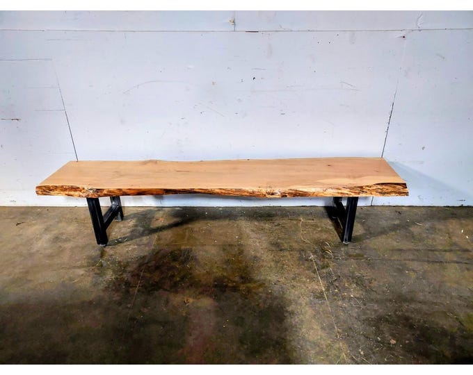 Live Edge Coffee Table On A Steel Base # 194028 Shipping is not a 1.00 Shipping is not free please contact us before purchase Thanks