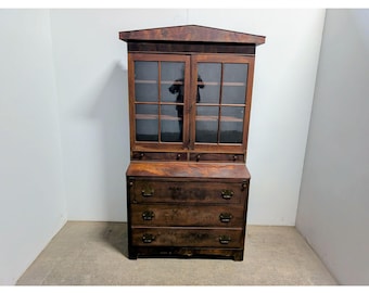 1840,S BURLED MAHOGANY DESK # 198992 Shipping is not a 1.00 Shipping is not free please contact us before purchase Thanks