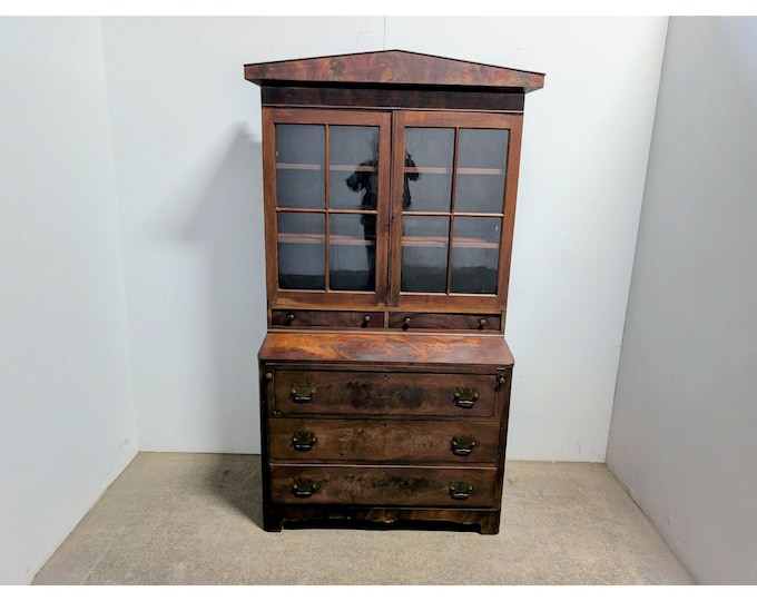 1840,S BURLED MAHOGANY DESK # 198992 Shipping is not a 1.00 Shipping is not free please contact us before purchase Thanks