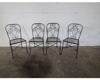 Set Of Four 1940,s Iron And Mesh Chairs # 197446 Shipping is not a 1.00 Shipping is not free please contact us before purchase Thanks