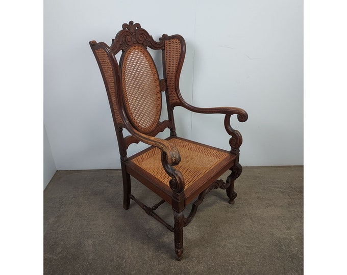 Stunning 1850,s Mahogany And Caned Arm Chair # 191795 Shipping is not free please conatct us before purchase Thanks