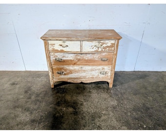 Unique Four Drawer Oak Distressed Chest Of Drawers # 197757 Shipping is not a 1.00 Shipping is not free please contact us before purchase