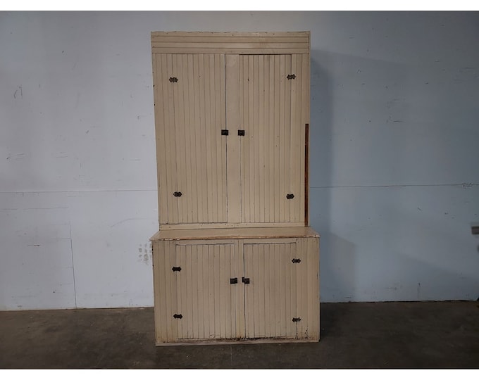 1900,s Two Piece Beadboard Cupboard # 192938 Shipping is not free please conatct us before purchase Thanks