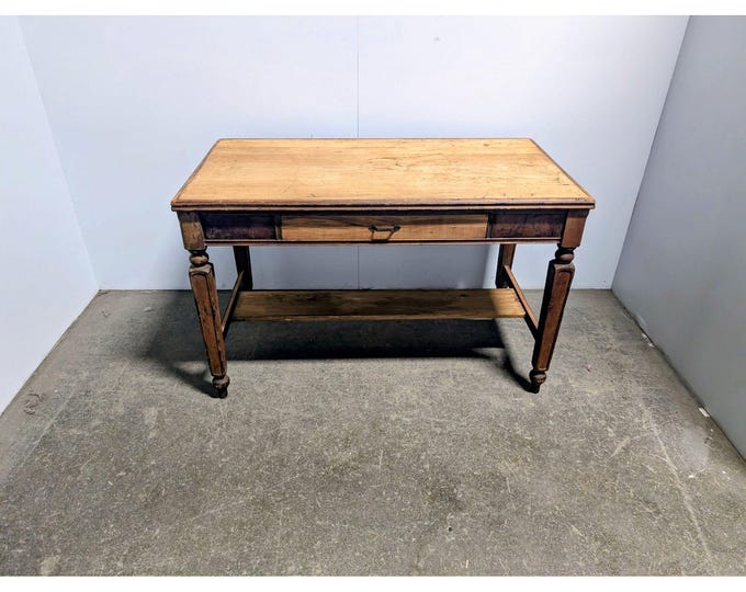 1920,s One Drawer Pine And Oak Table # 200724 Shipping is not a 1.00 Shipping is not free please contact us before purchase Thanks