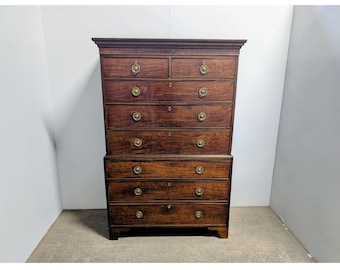 Stunning 1840,s Eight Drawer Mahogany Chest On Chest # 187031 Shipping is not a 1.00 Shipping is not free please contact us before purchase
