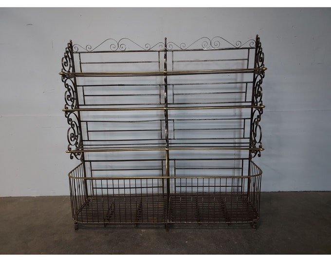 Rare Find 1920's Iron And Brass Bakers Rack # 190057 Shipping is not free please conatct us before purchase Thanks