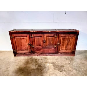 1880,s Oak Four Door General Store Cooler Cabinet # 195722 Shipping is not a 1.00 Shipping is not free please contact us before purchase