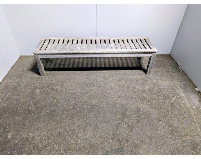 VINTAGE TEAK BENCH # 200906 Shipping is not a 1.00 Shipping is not free please contact us before purchase Thanks