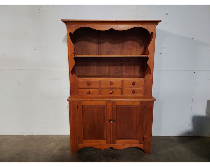 1900,s Two Piece Pine Cupboard # 192517 Shipping is not free please conatct us before purchase Thanks