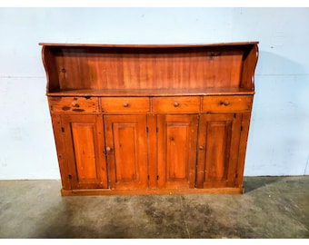 Unusual 1860,s English Pine Cabinet # 194869 Shipping is not a 1.00 Shipping is not free please contact us before purchase Thanks