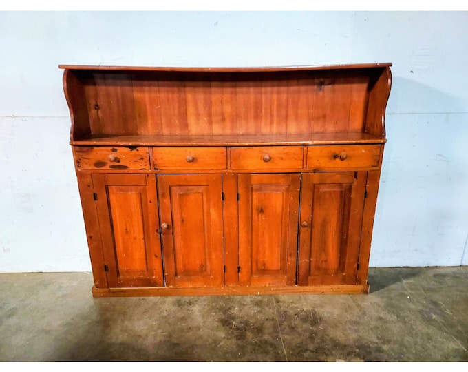 Unusual 1860,s English Pine Cabinet # 194869 Shipping is not a 1.00 Shipping is not free please contact us before purchase Thanks