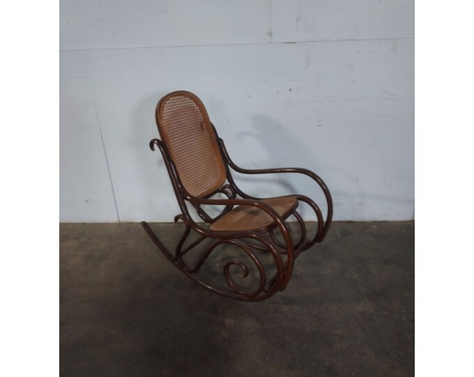 Vintage Bentwood Caned Rocker # 193821 Shipping is not free please conatct us before purchase Thanks