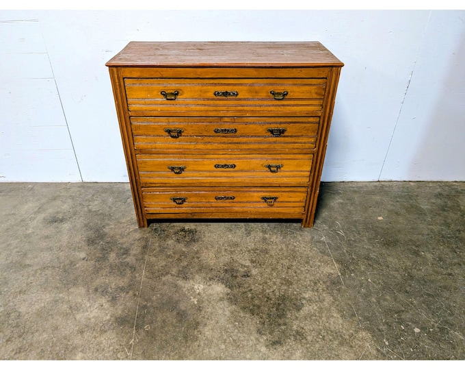 1890,s Oak Four Drawer Chest Of Drawers # 200932 Shipping is not a 1.00 Shipping is not free please contact us before purchase Thanks