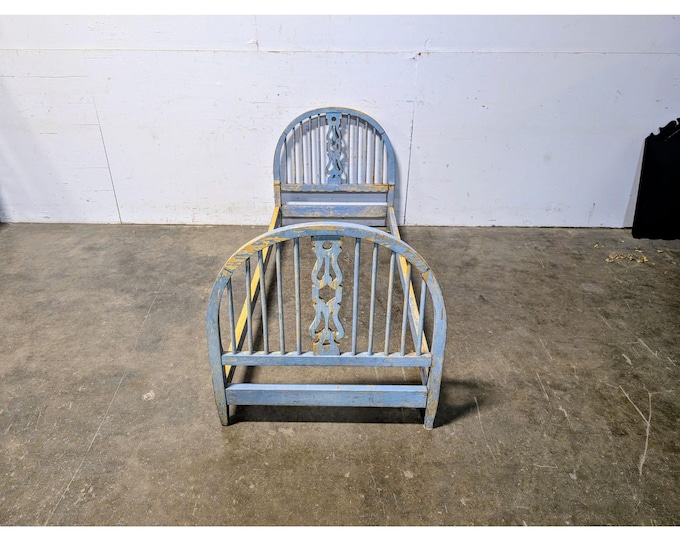 1930,s Bed With Vintage Blue Paint # 198657 Shipping is not a 1.00 Shipping is not free please contact us before purchase Thanks