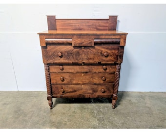 1830,s Flamed Mahogany Chest Of Drawers # 200279 Shipping is not a 1.00 Shipping is not free please contact us before purchase Thanks
