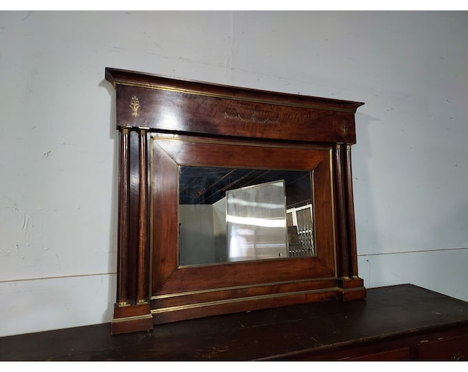 Mid 1800,s Mahogany Over Mantel Mirror # 194159  Shipping is not a 1.00 Shipping is not free please contact us before purchase Thanks