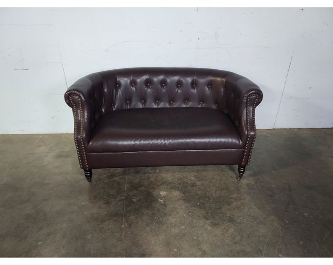 Not An Antique But A Wonderful Chesterfield Settee # 193184 Shipping is not free please conatct us before purchase Thanks