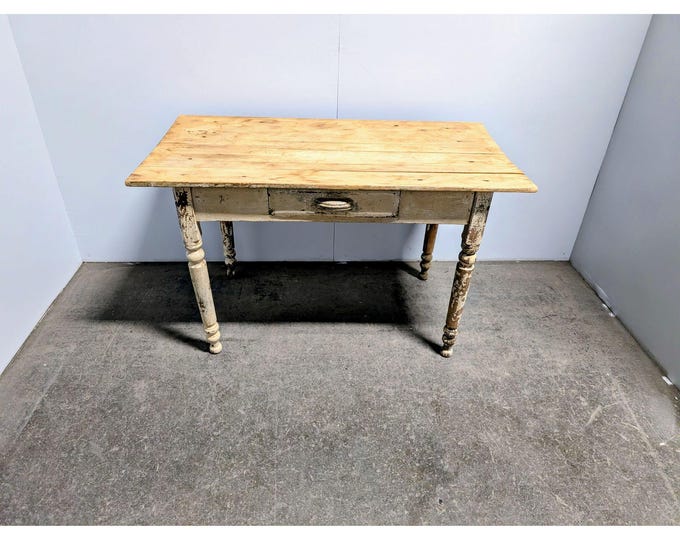 Early 1800,s One Drawer  Pine Table # 199549 Shipping is not a 1.00 Shipping is not free please contact us before purchase Thanks