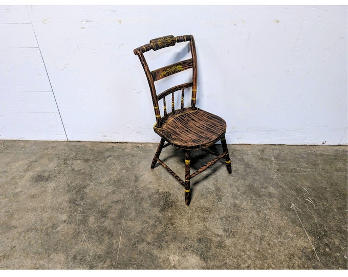 1830,s Paint Decorated Side Chair # 201409 Shipping is not a 1.00 Shipping is not free please contact us before purchase Thanks