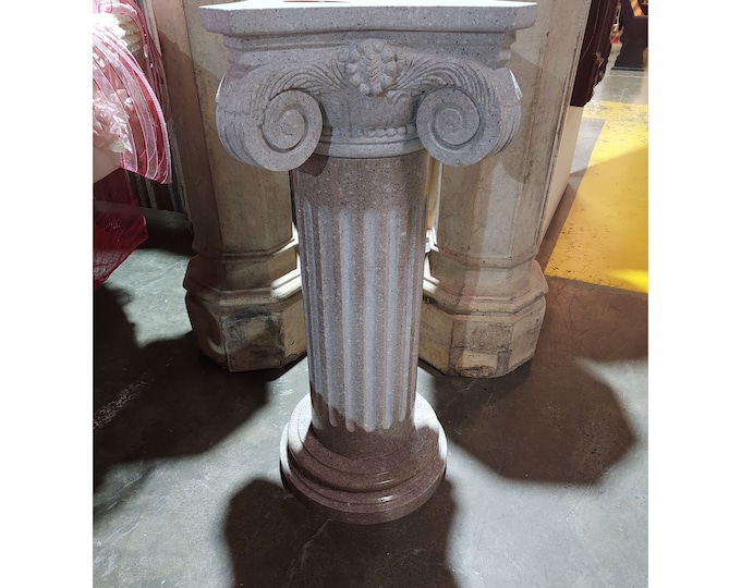 Wonderful Three Part Marble Pedestal # 188480 Shipping is not free please conatct us before purchase Thanks