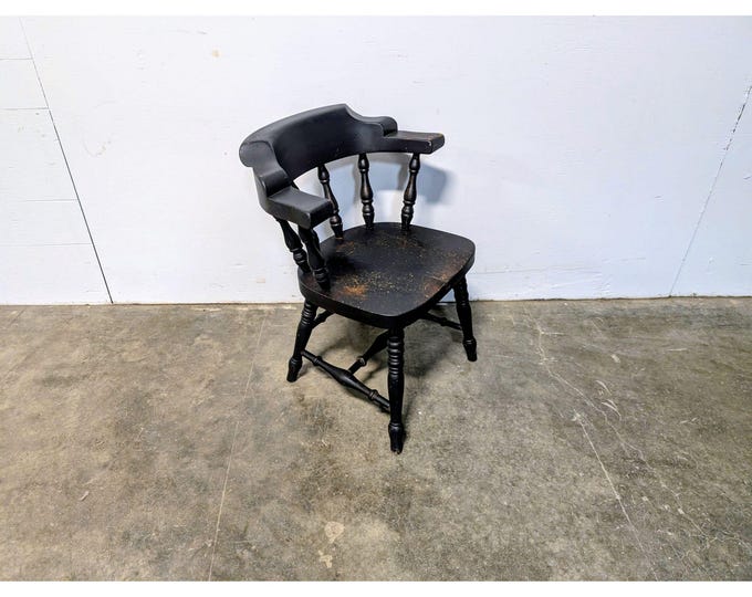 1940,s Black Painted Tavern Chair # 200198 Shipping is not a 1.00 Shipping is not free please contact us before purchase Thanks