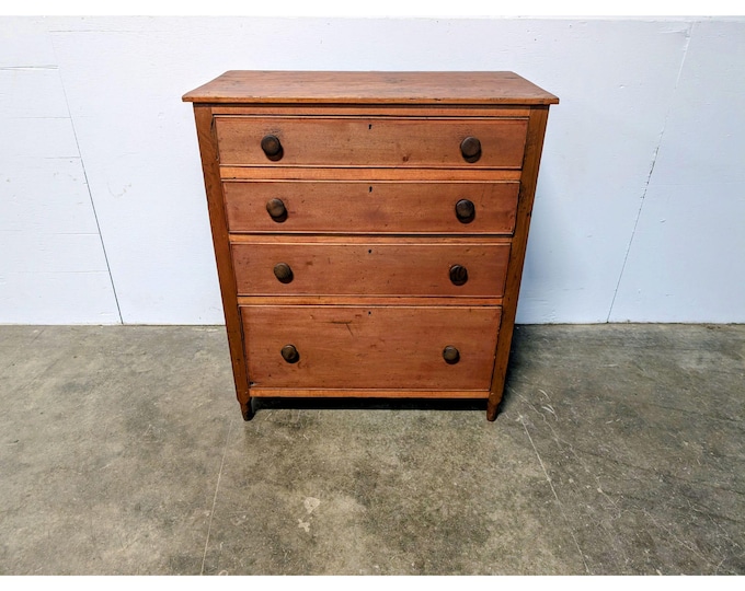 1880,s Four Drawer Pine And Cherry Chest Of Drawers # 200261 Shipping is not a 1.00 Shipping is not free please contact us before purchase