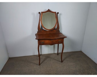 1930,s One Drawer Oak Vanity With Mirror # 194466 Shipping is not free please conatct us before purchase Thanks