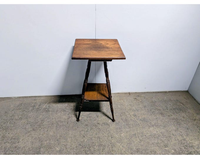 1920,s Two Tier Oak Side Table # 199819 Shipping is not a 1.00 Shipping is not free please contact us before purchase Thanks