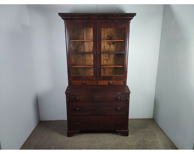 1850,s Two Piece Drop Front Desk # 193154 Shipping is not free please conatct us before purchase Thanks