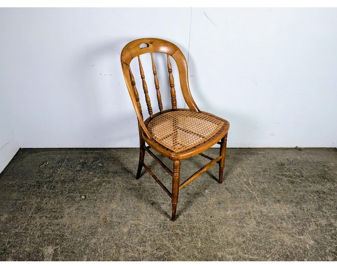 Mid 1800,s Spindle Back Caned Seat Chair # 197761 Shipping is not a 1.00 Shipping is not free please contact us before purchase Thanks